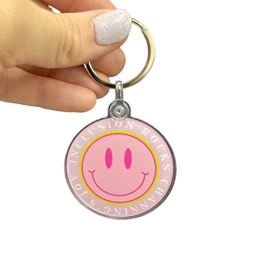 Inclusion Rocks Smiley Keychain