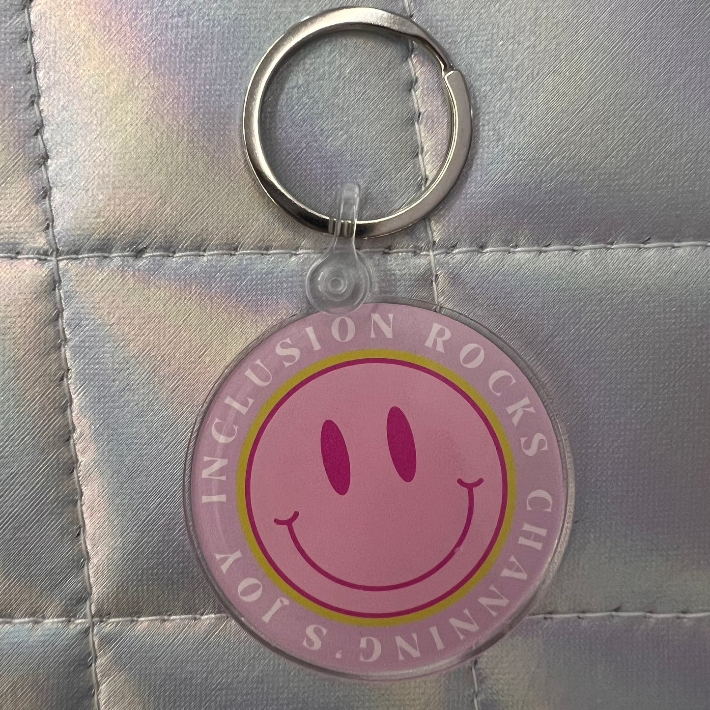Inclusion Rocks Smiley Keychain