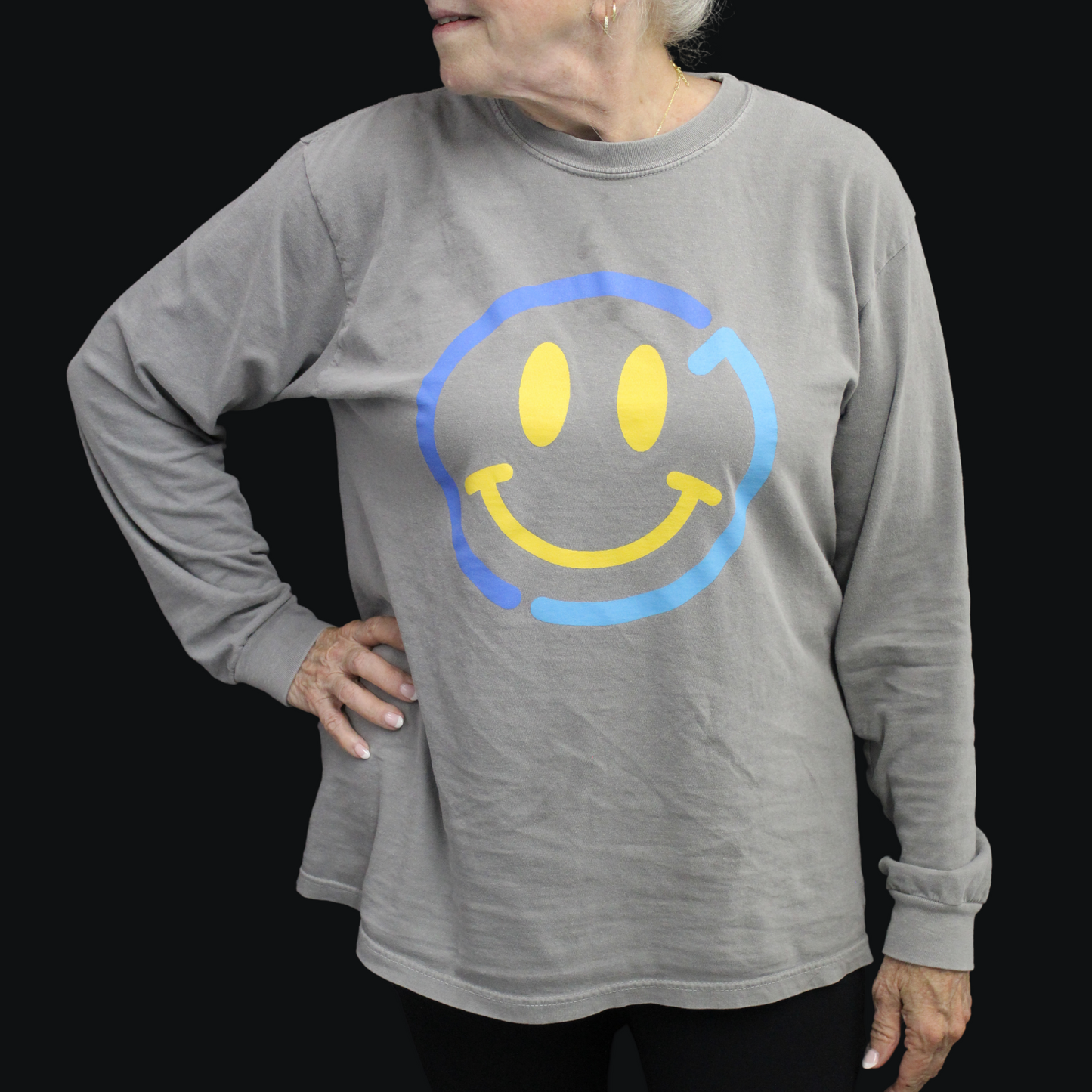 CJ Smiley Long Sleeve Grey
