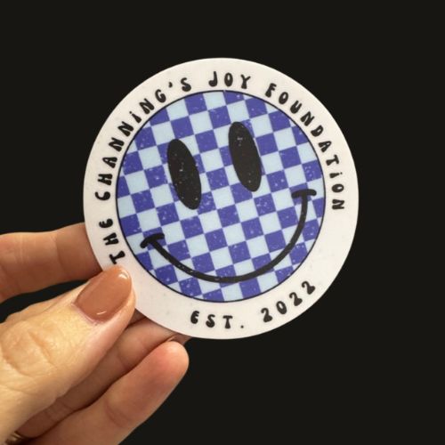 Blue Checkered Sticker