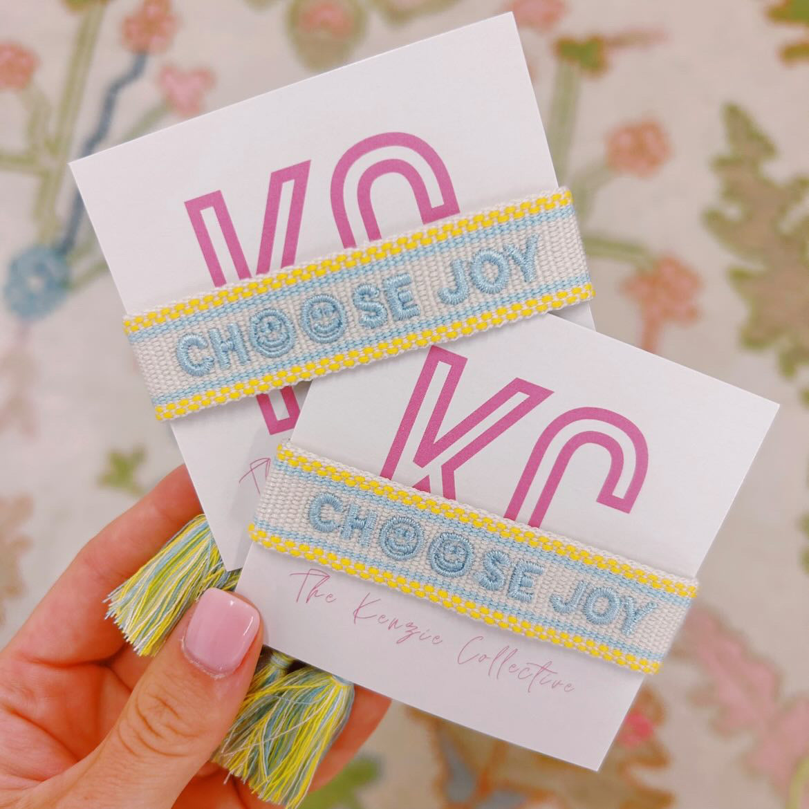 Choose Joy Embroidered Bracelets