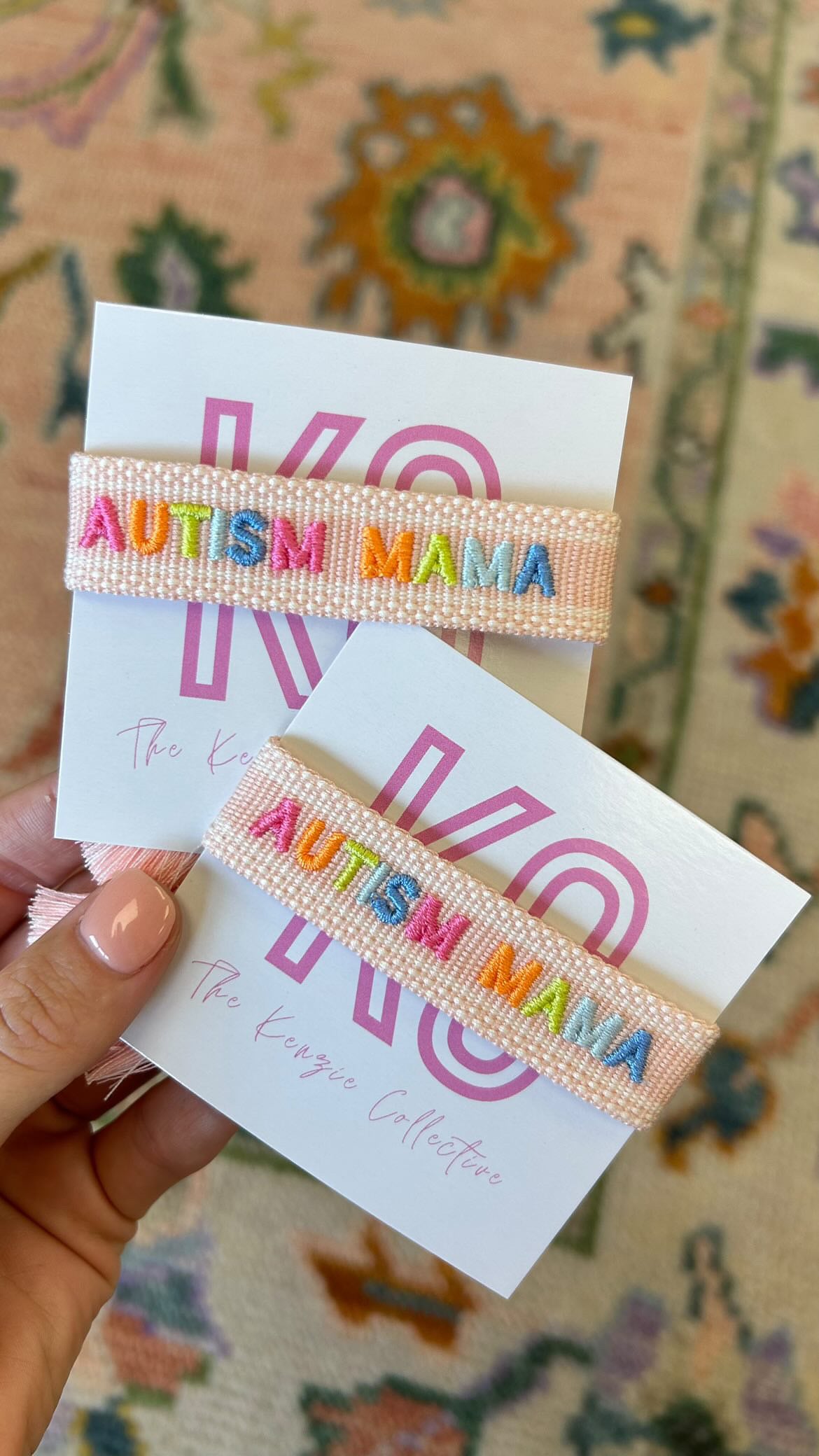 Autism Mama Embroidered Bracelets