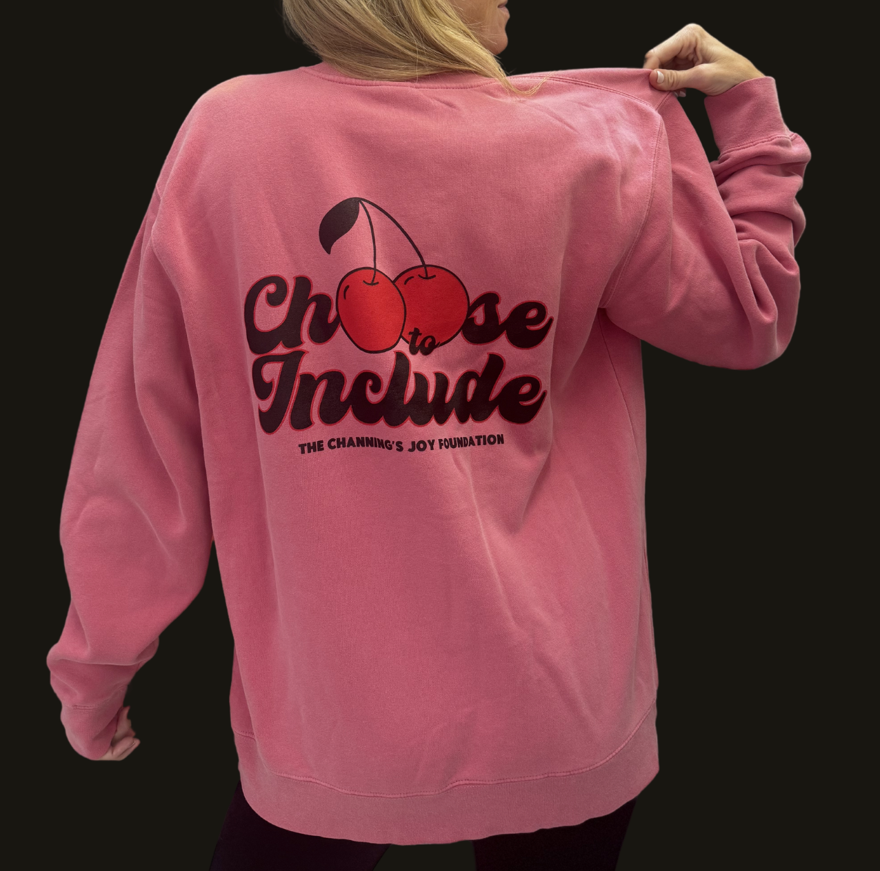 Cherry Choose to Include Crewneck - Pink