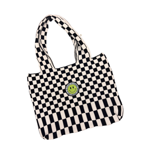 Checkerboard Tote with CJF Patch