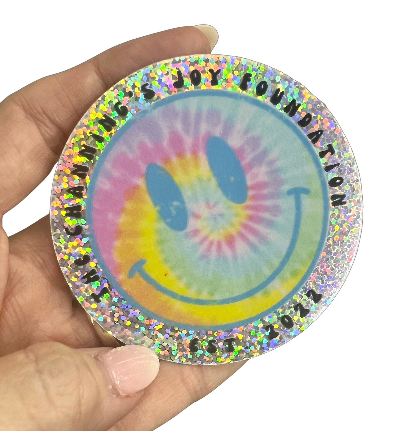 Tie Dye Glitter Sticker