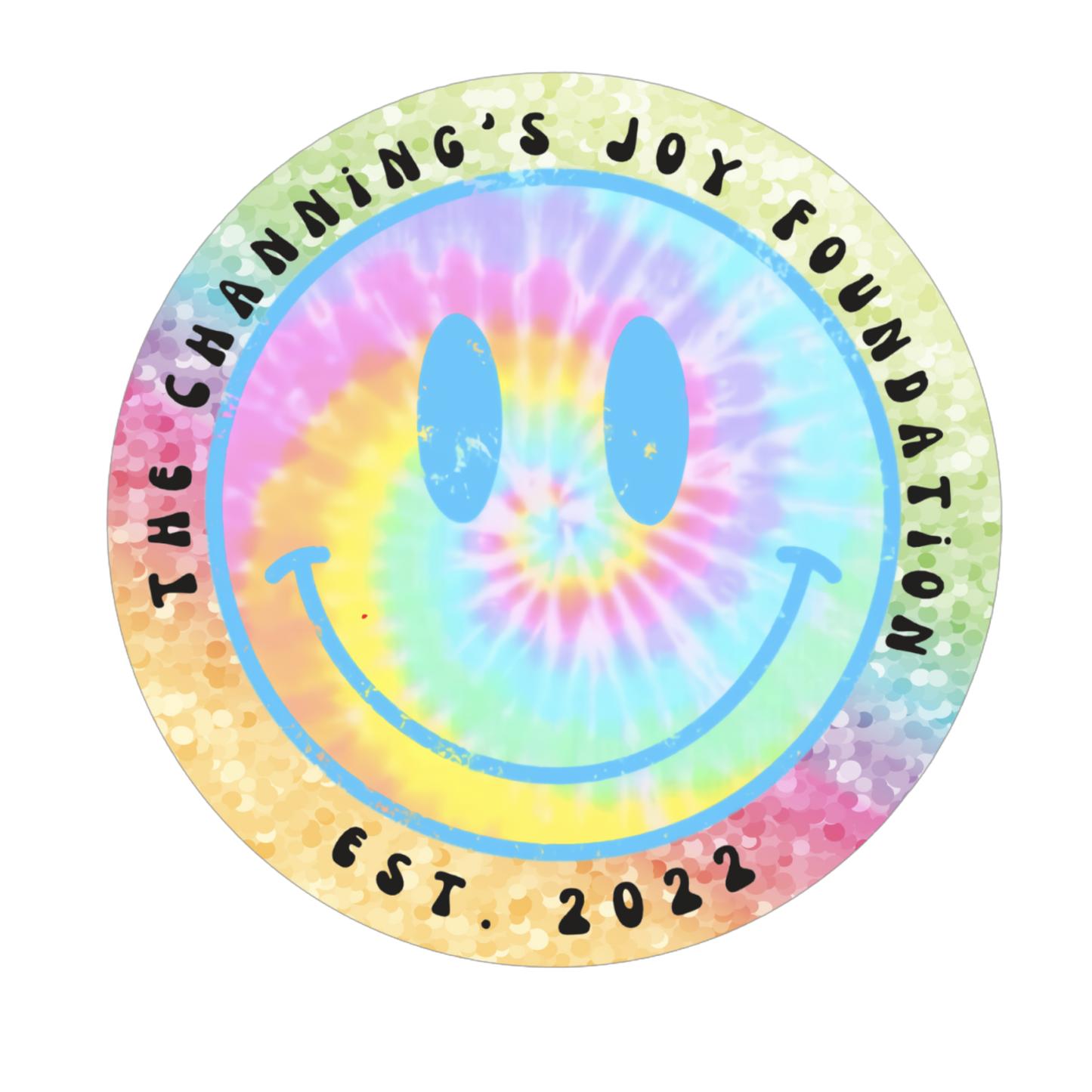 Tie Dye Glitter Sticker