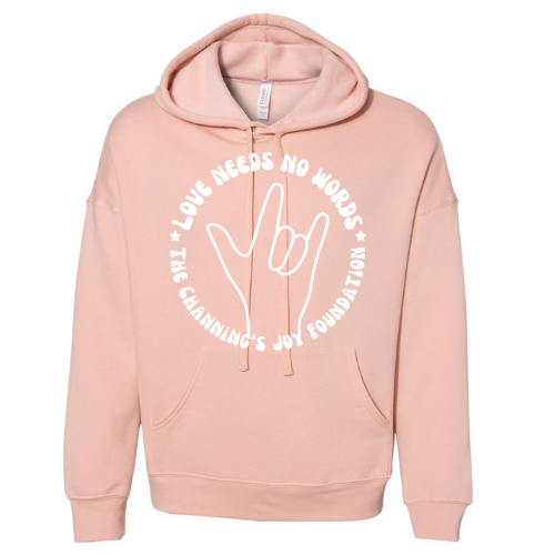 Love Needs No Words Hoodie - Peach
