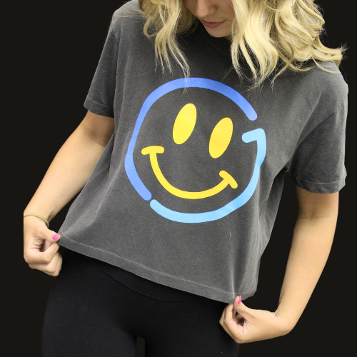 Adult CJ Smiley Cropped Tee