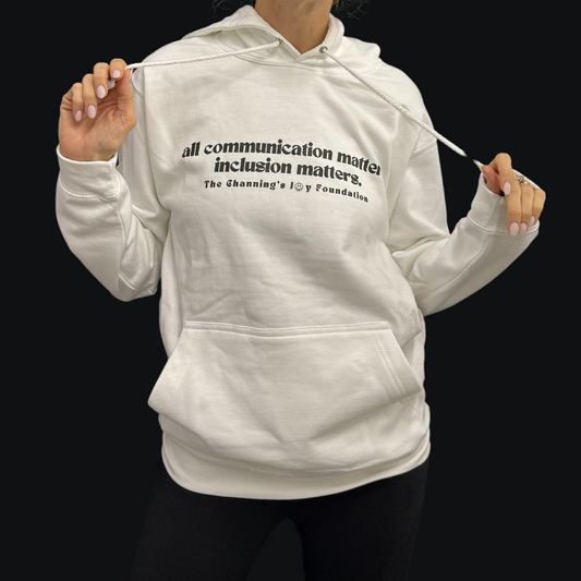 Adult All Communication Matters Hoodie - White