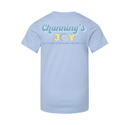 Kids CJ Smiley Tee - Light Blue