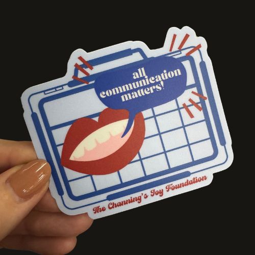 Communication Is Key Sticker All Communication Matters Blue Sticker – Channing's Joy