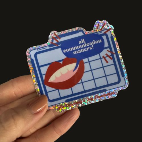 AAC All Communication Matters Glitter Sticker