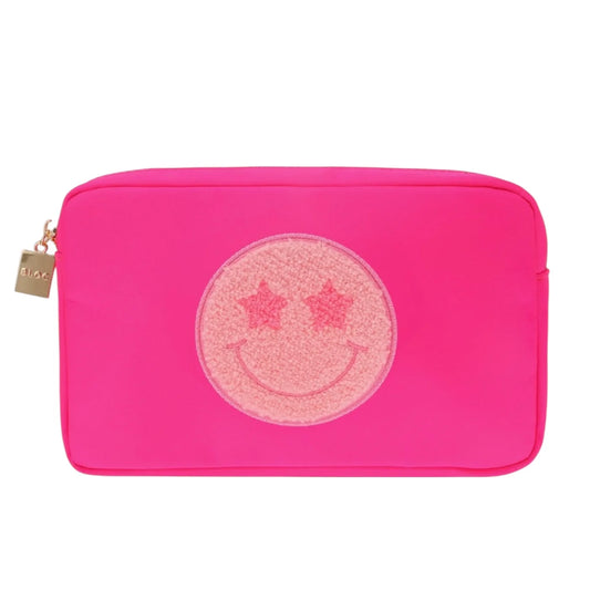 Medium Smiley Bag - Neon Pink