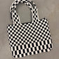 Checkerboard Tote with CJF Patch