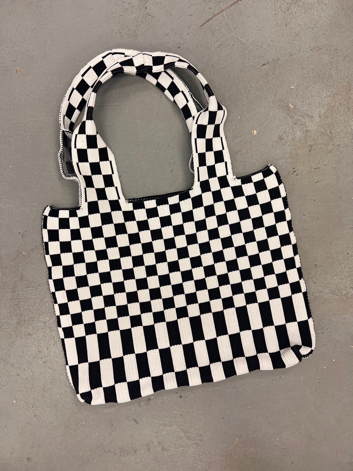 Checkerboard Tote with CJF Patch
