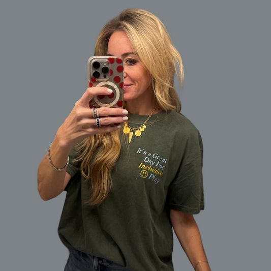 Inclusive Playgrounds Adult Tshirt - Moss