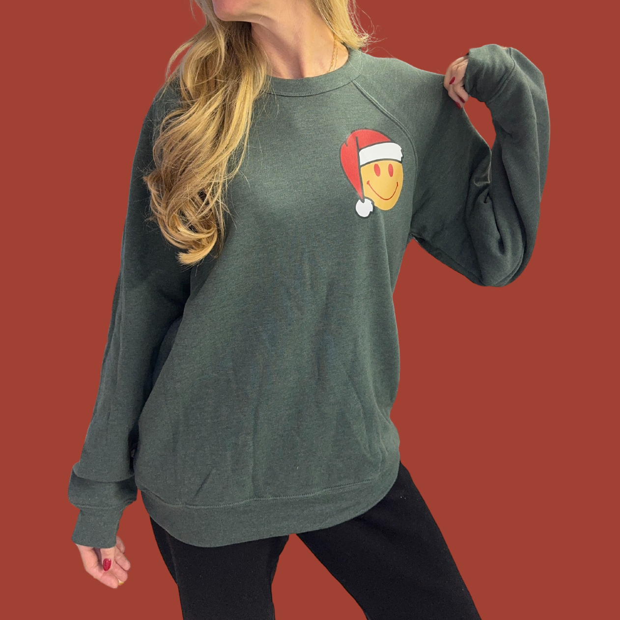 Adult Joy to the World Crewneck - Green