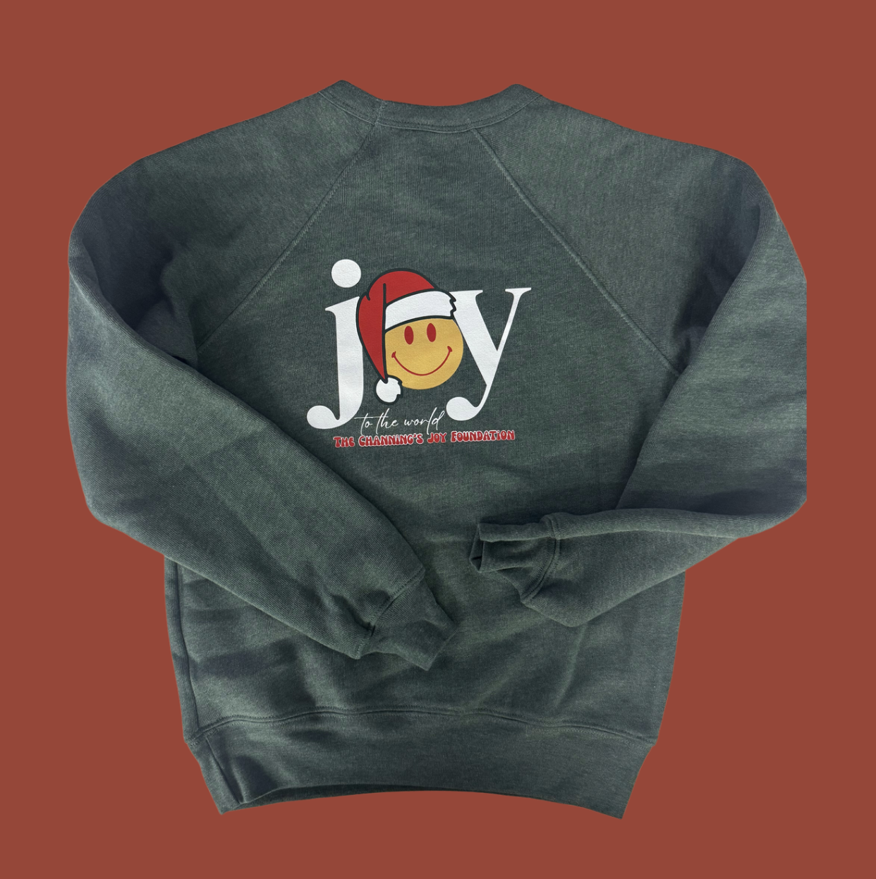 Kids Joy to the World Crewneck - Green