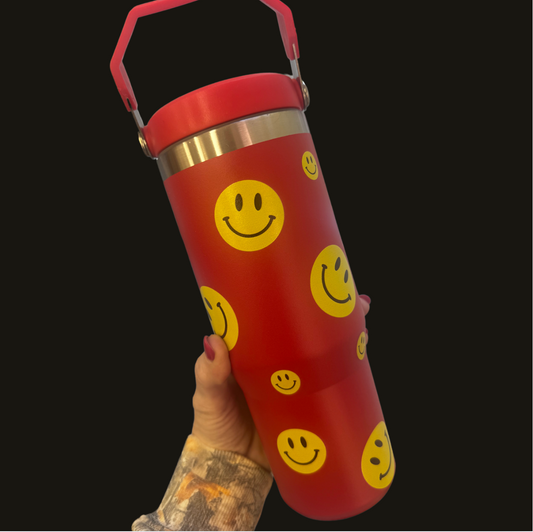 Red Smiley Tumbler