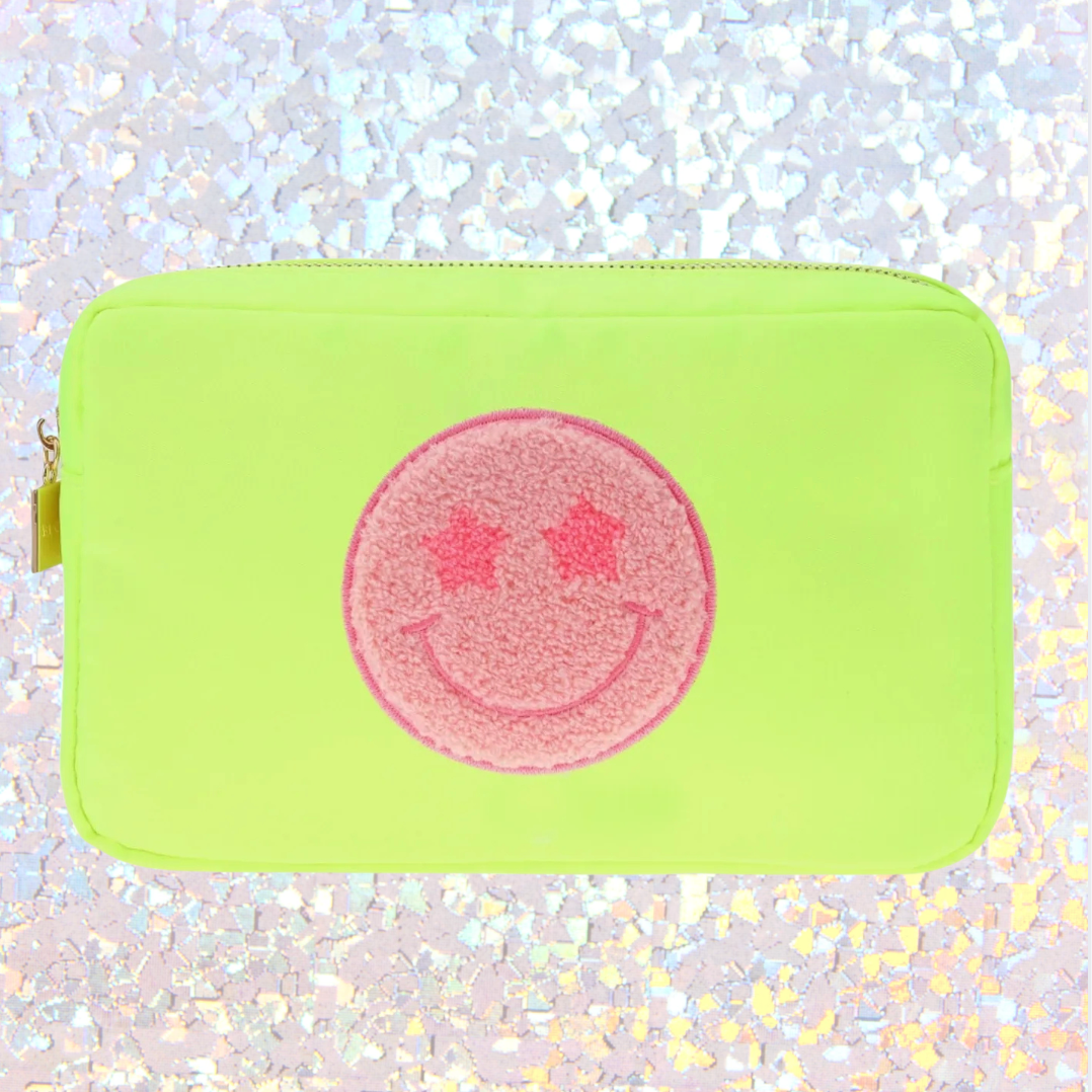 Medium Smiley Bag - Neon Green