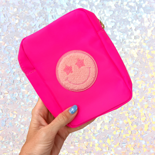 Mini Smiley Bag - Neon Pink