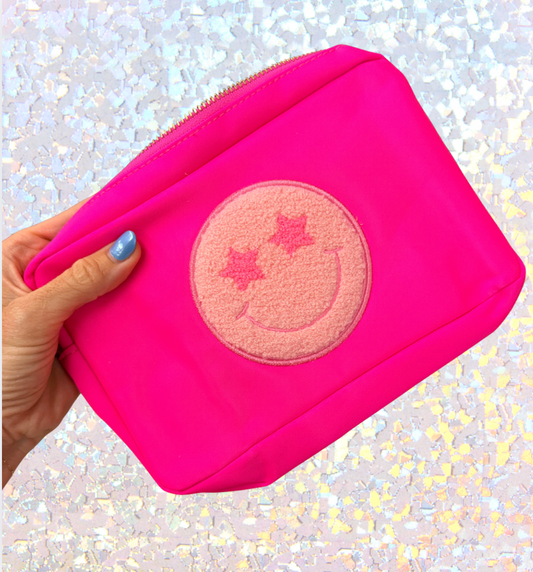 Medium Smiley Bag - Neon Pink