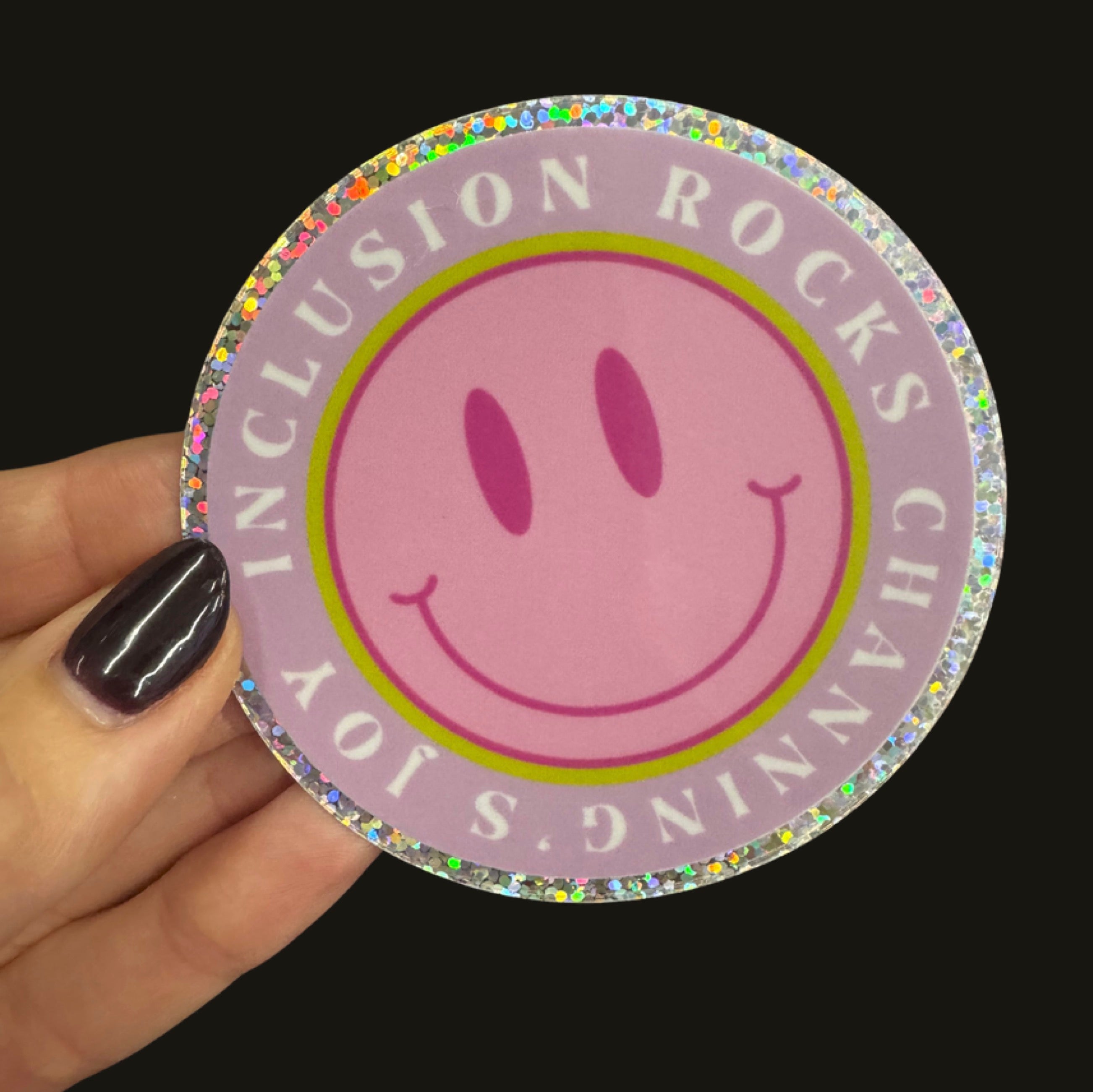Inclusion Rocks Glitter Sticker – Channing's Joy