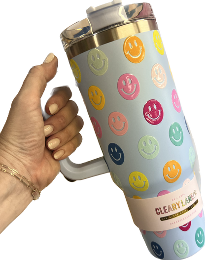 40oz Smiley Tumbler