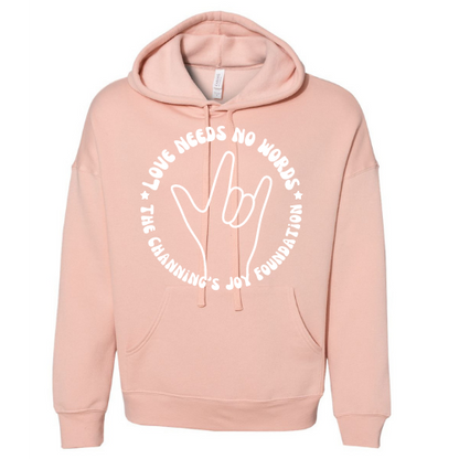 Love Needs No Words Hoodie - Peach