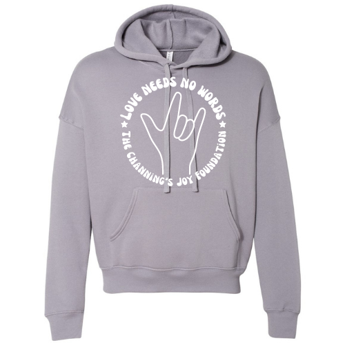 Love Needs No Words Hoodie - Storm