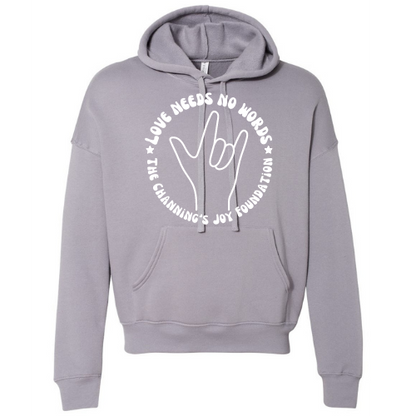 Love Needs No Words Hoodie - Storm