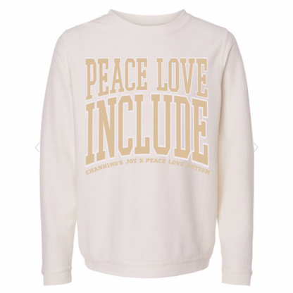 PLA X CJ Corded Adult Crewneck - Cream