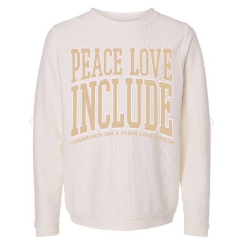 PLA X CJ Corded Adult Crewneck - Cream